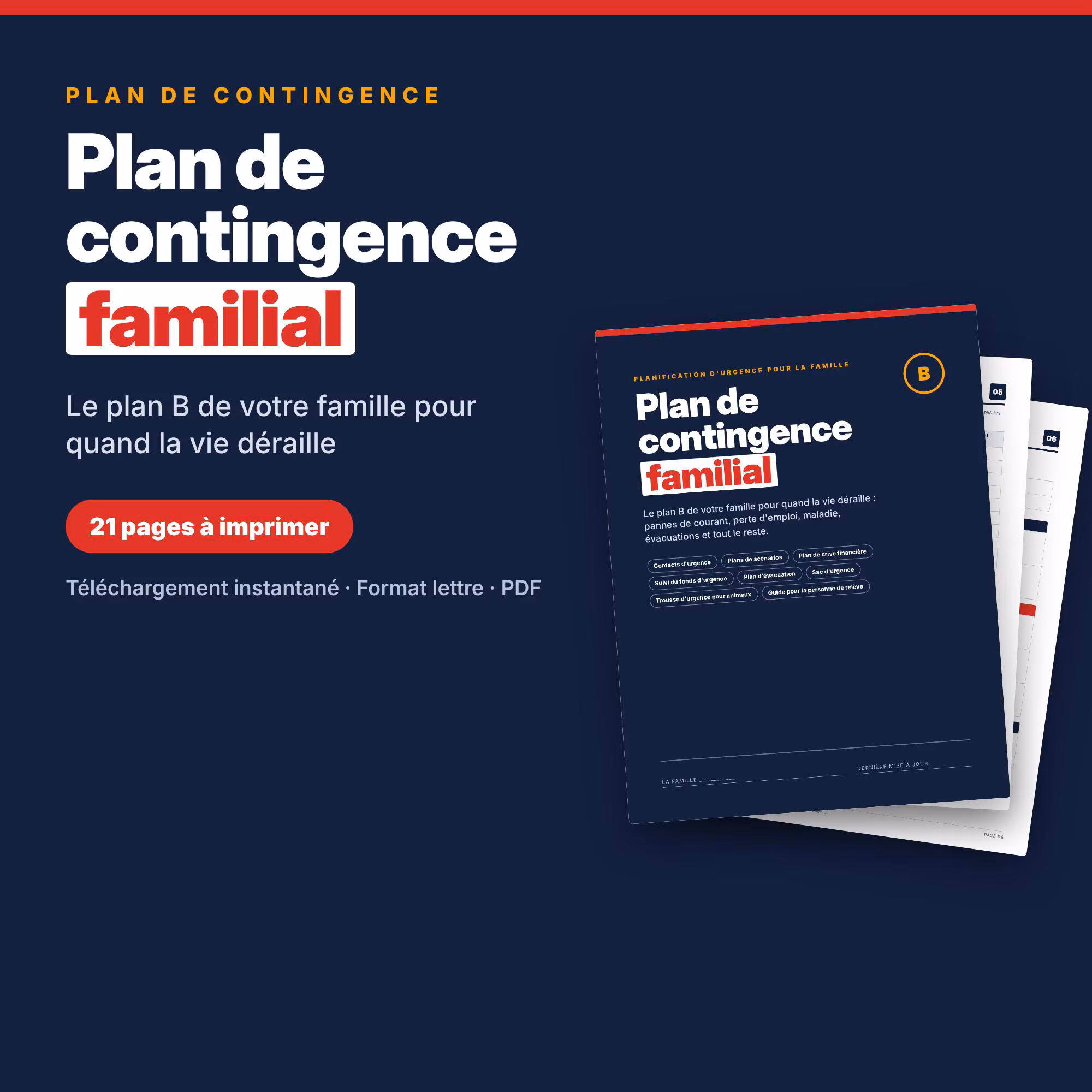 Présentation — Plan de contingence familial