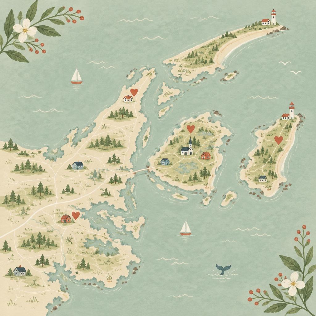 Carte illustrée de la Péninsule acadienne